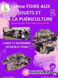 Photo de la bourse puericulture 13ème foire aux jouets et objets de puériculture