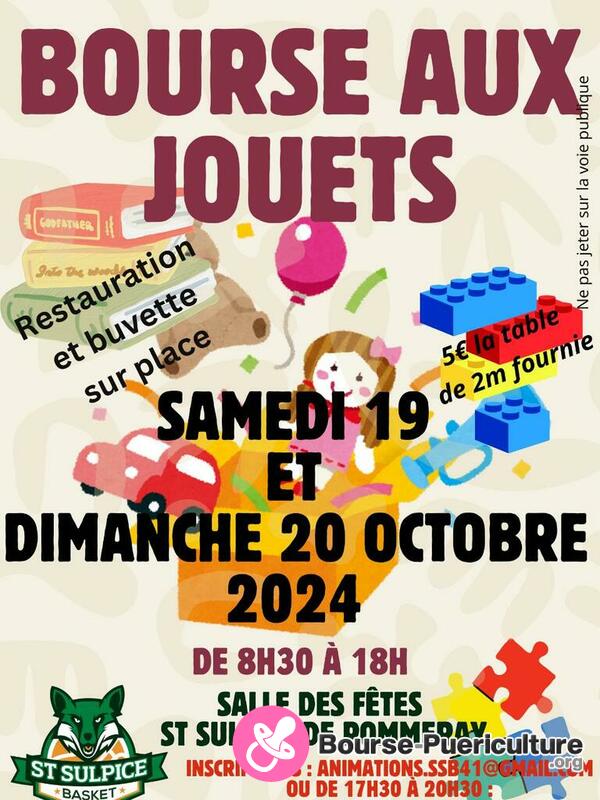 2ème bourse aux jouets de saint sulpice basket