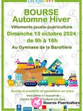 Bourse Automne Hiver, vêtements, jouets, puériculture