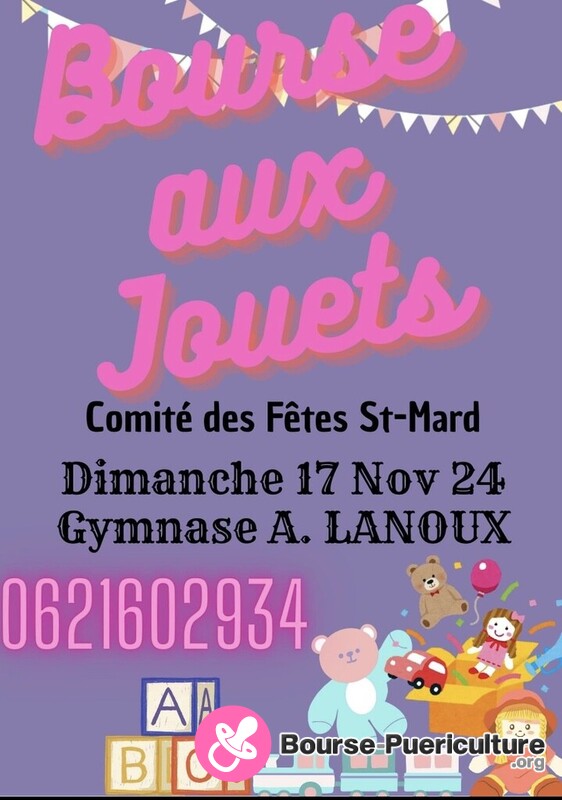 BOURSE AUX JOUETS annuelle du Comité des Fêtes de St-Mard