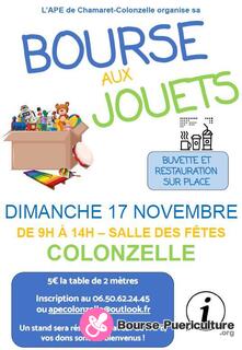 Photo de la bourse puericulture Bourse aux jouets APE Chamaret Colonzelle