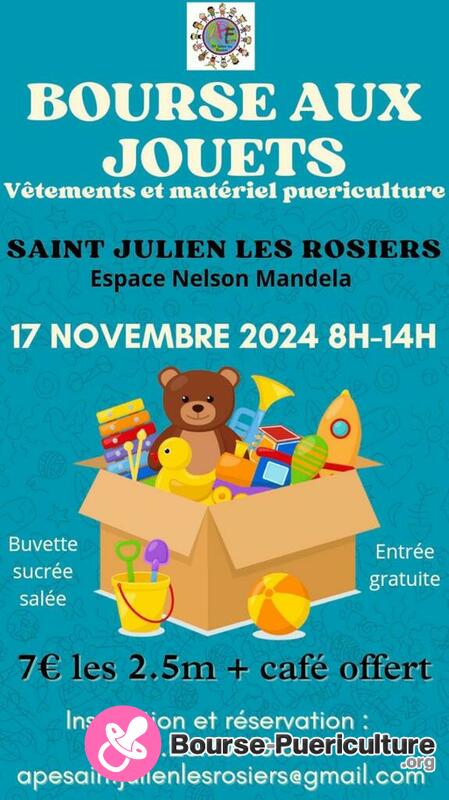 Bourse aux jouets APE Saint julien les rosiers