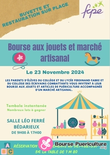 Photo de la bourse puericulture Bourse aux jouets, article de puériculture et marché artisal