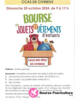 Photo de la bourse puericulture Bourse aux jouets de Civrieux