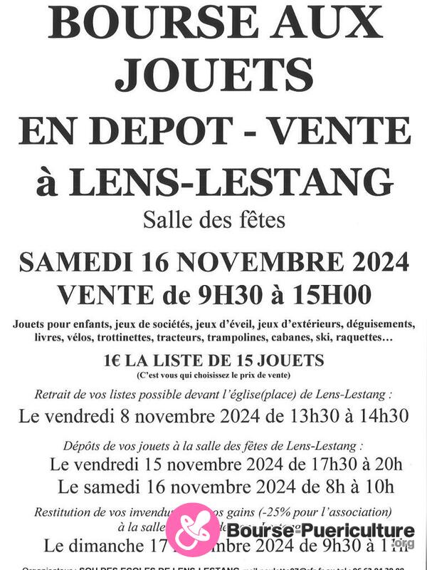 Bourse aux jouets en depot-vente