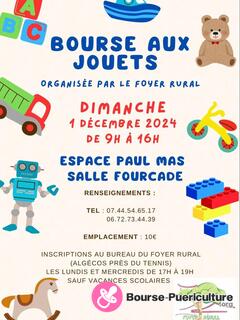 Photo de la bourse puericulture Bourse aux Jouets du Foyer Rural