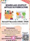 Bourse aux jouets et articles de puériculture