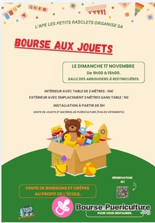 Photo de la bourse puericulture Bourse aux jouets et matériel de puériculture