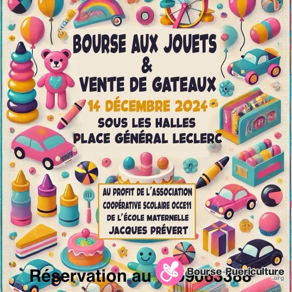 Bourse aux jouets et vente de gâteaux