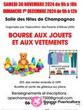 Bourse aux jouets et aux vêtements.