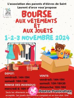 Photo de la bourse puericulture Bourse aux jouets et vêtements du 1er au 3 novembre