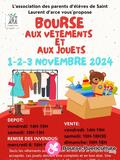 Bourse aux jouets et vêtements du 1er au 3 novembre