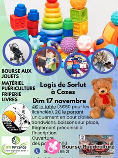 Photo de la bourse puericulture Bourse aux jouets, friperie, livres,puériculture