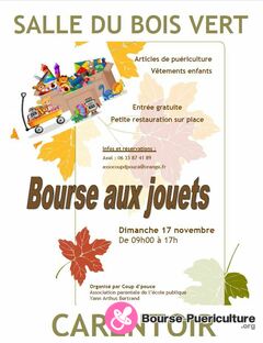 Photo de la bourse puericulture Bourse aux jouets de l'école publique CARENTOIR