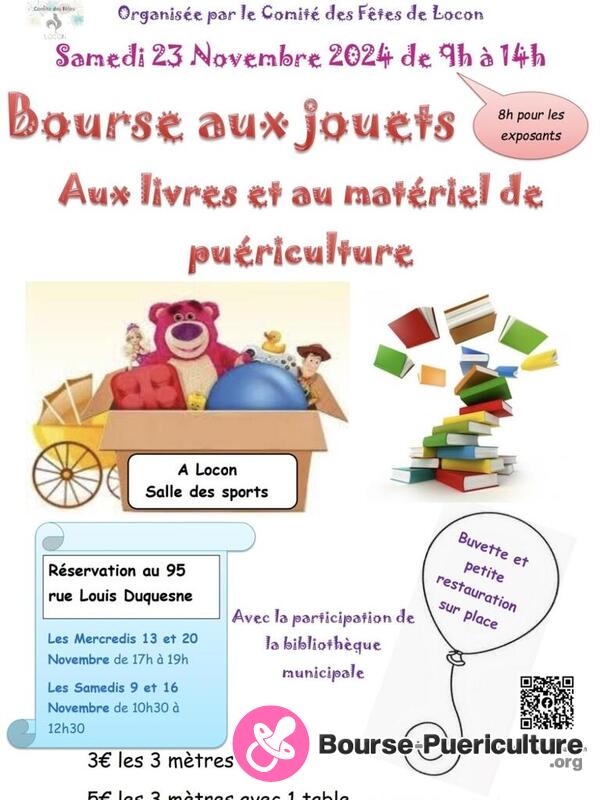 Bourse aux jouets, aux livres et matériels de puériculture