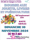 Bourse aux jouets, livres et puériculture