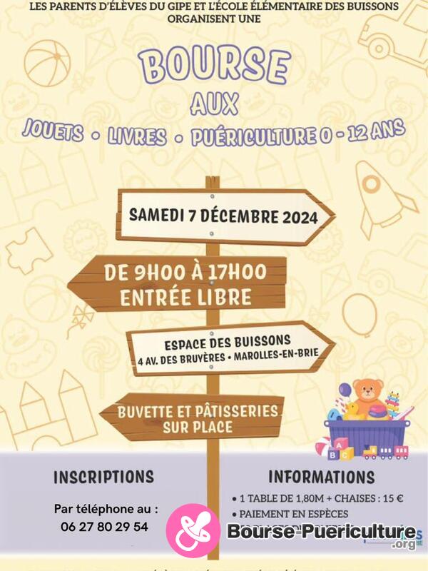 Bourse aux jouets, livres et puériculture