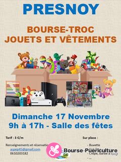 Photo de la bourse puericulture Bourse aux jouets de Presnoy