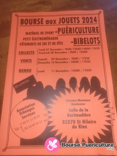 Photo de la bourse puericulture Bourse aux jouets, puériculture, bibelots, petit électro....