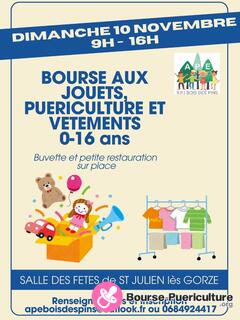 Photo de la bourse puericulture Bourse aux jouets, puériculture et vêtements 0-16ans