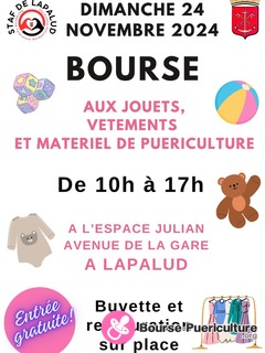 Photo de la bourse puericulture Bourse aux jouets, vêtements et matériel de puériculture