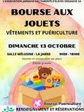 Bourse aux jouets, vêtements et puériculture