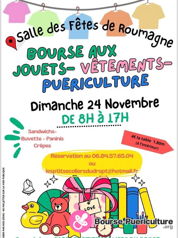 Bourse aux jouets vêtements puériculture