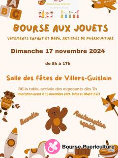 Photo de la bourse puericulture Bourse aux jouets Villers-Guislain