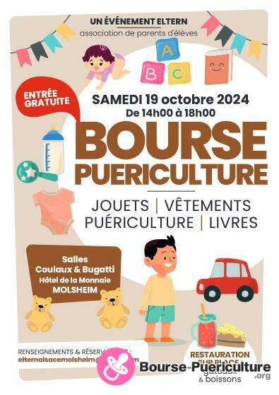 Bourse à la puériculture, jouets et vêtements enfants