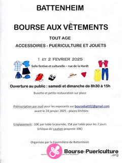 Photo de la bourse puericulture Bourse aux vêtements