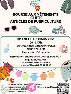 Photo de la bourse puericulture Bourse aux vêtements jouets articles de puériculture