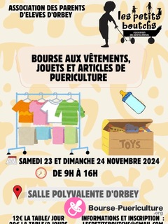 Photo de la bourse puericulture Bourse aux vêtements, jouets et articles de puériculture