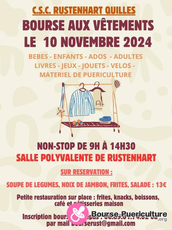 Bourse aux vêtements, jouets et puériculture