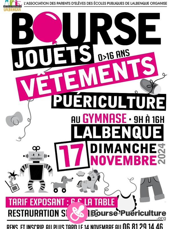 Bourse vêtements, jouets, puériculture