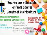 Bourse aux vêtements, jouets ,puériculture.