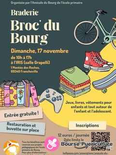 Photo de la bourse puericulture Braderie Broc du Bourg