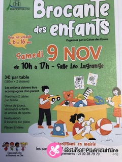 Photo de la bourse puericulture Brocante des enfants