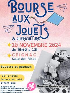 Photo de la bourse puericulture CEIGNAC - Bourse aux jouets et puériculture