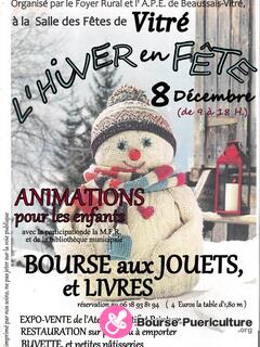 Photo de la bourse puericulture 'Fête de l'hiver' bourse aux jouets, jeux et livres.