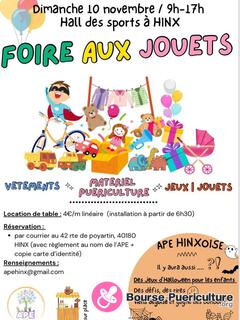 Photo de la bourse puericulture Foire aux jouets