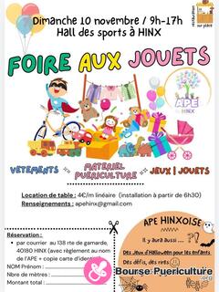 Photo de la bourse puericulture Foire aux jouets