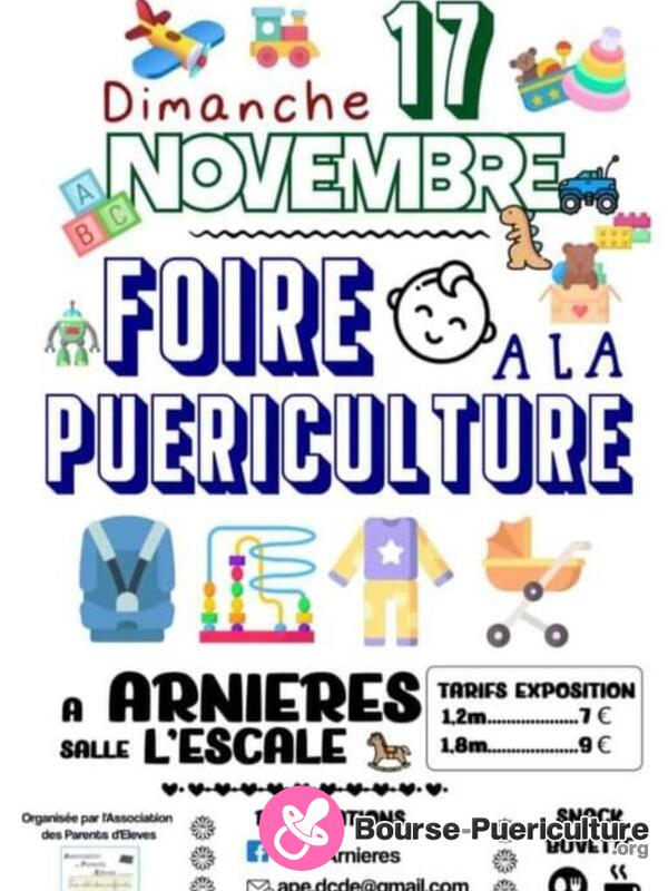 Foire à la puériculture APE Arnières sur iton