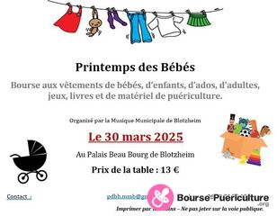 Photo de la bourse puericulture Printemps des Bébés