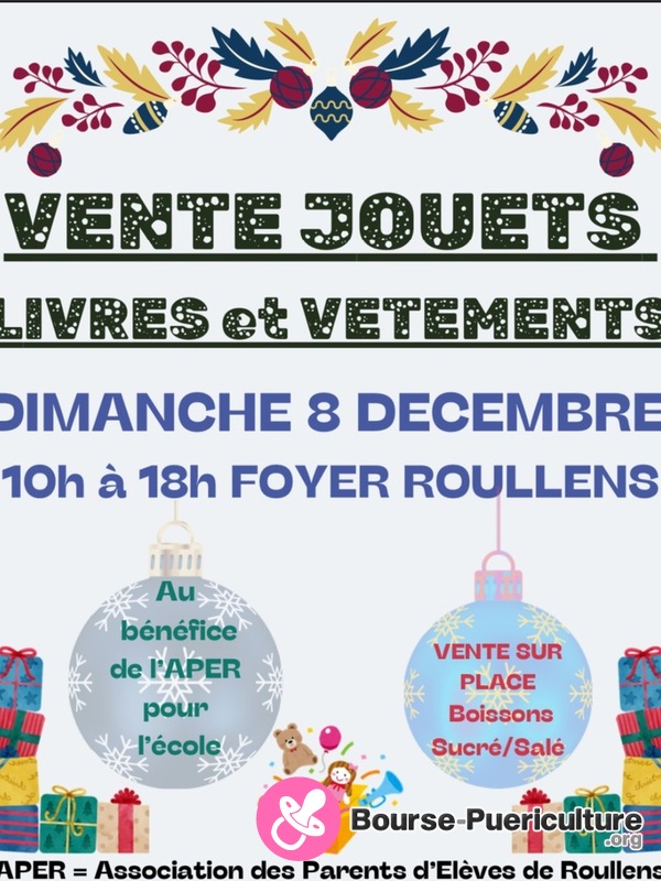 Vente de jouets, livres et vêtements pour enfants