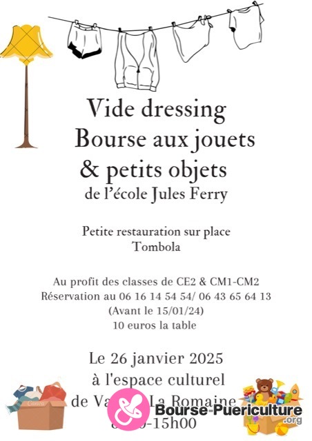 Vide dressing, bourse aux jouets et petit objets.