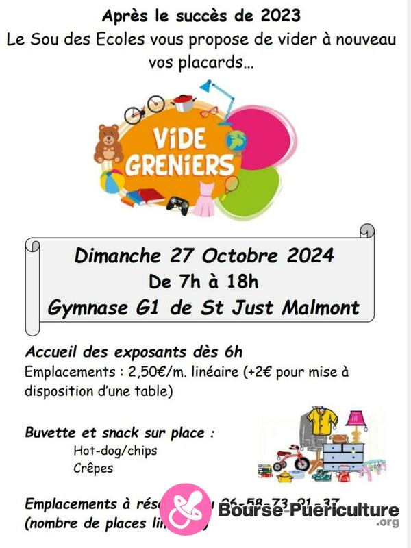 Vide grenier bourse aux jouets organisé par le sou des école