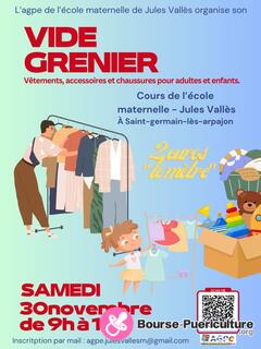 Photo de la bourse puericulture vide grenier des parents d'élèves