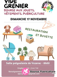 Photo de la bourse puericulture Vide Greniers, Bourse aux jouets, Vide dressings.