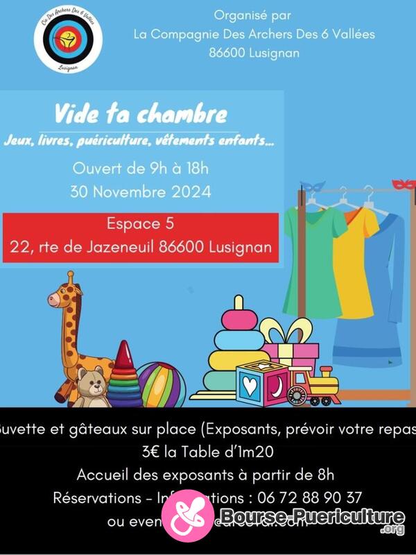 Vide ta chambre (jeux, livres,puériculture, ...)