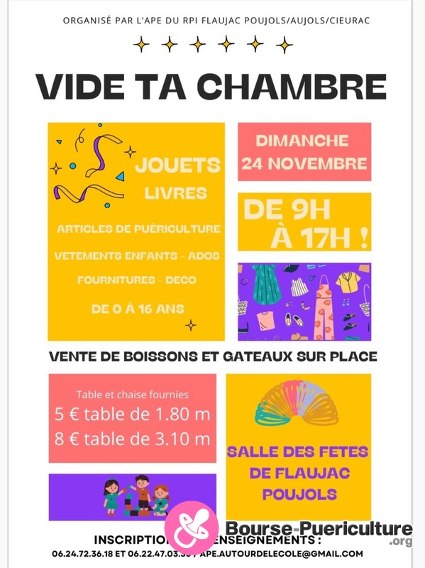 Vide ta chambre : vêtements jouets enfants et ados